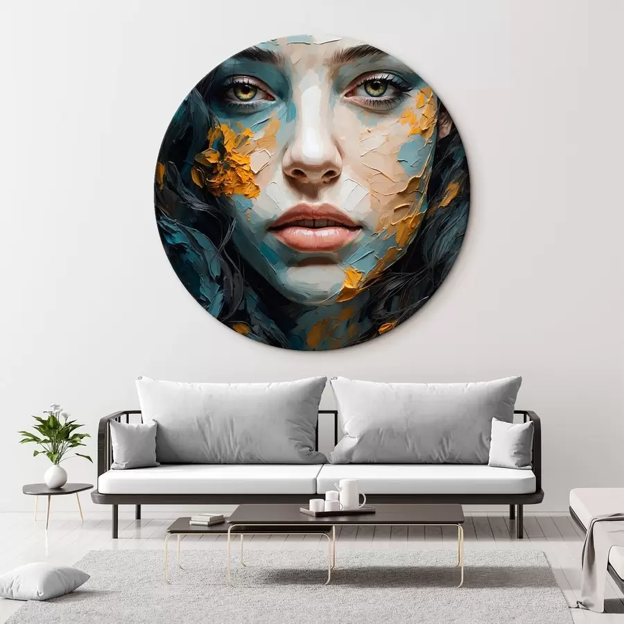 Wandbilder Gesicht eines Mädchens im Stil der Ölmalerei r42538