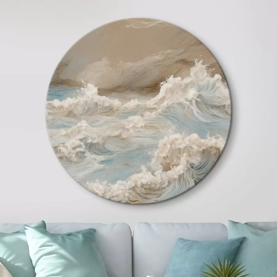 Fototapete Abstraktes tobendes Meer im Stil der Ölmalerei r42539