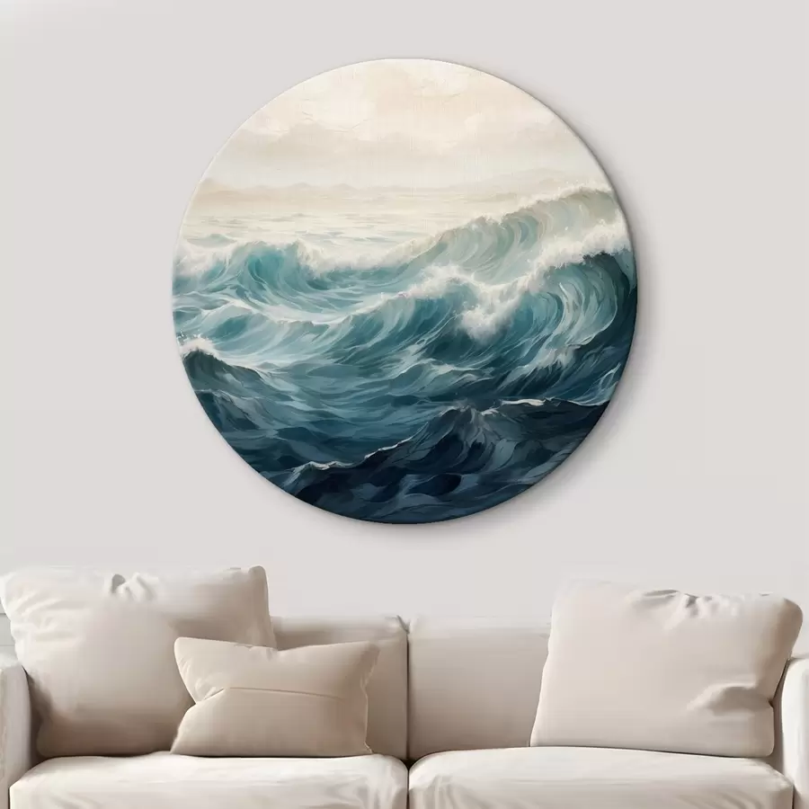 Wandbilder Tosende Wellen im Nebel r42541