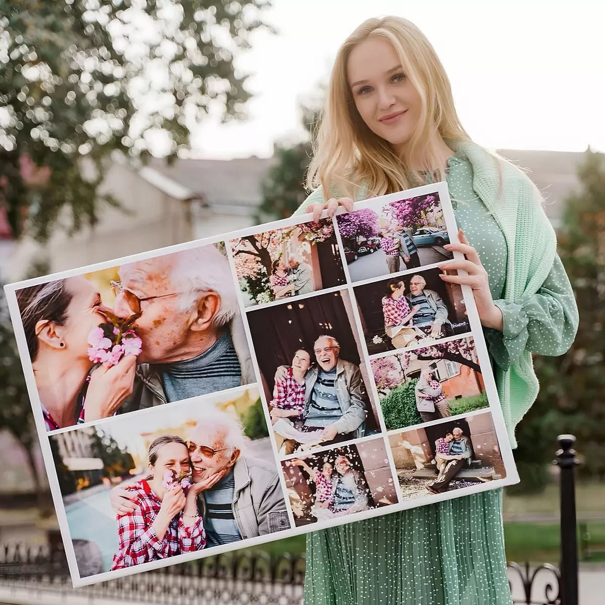 Wandbilder Fotocollage auf Leinwand als Geschenk zum Jahrestag s42677