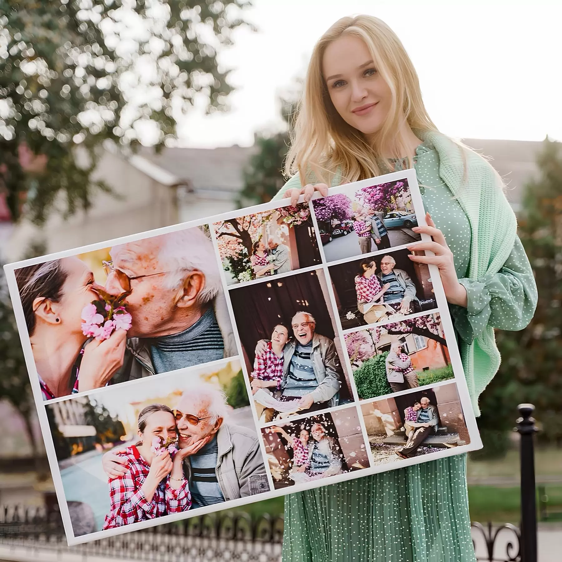 Wandbilder Fotocollage auf Leinwand als Geschenk zum Jahrestag s42677