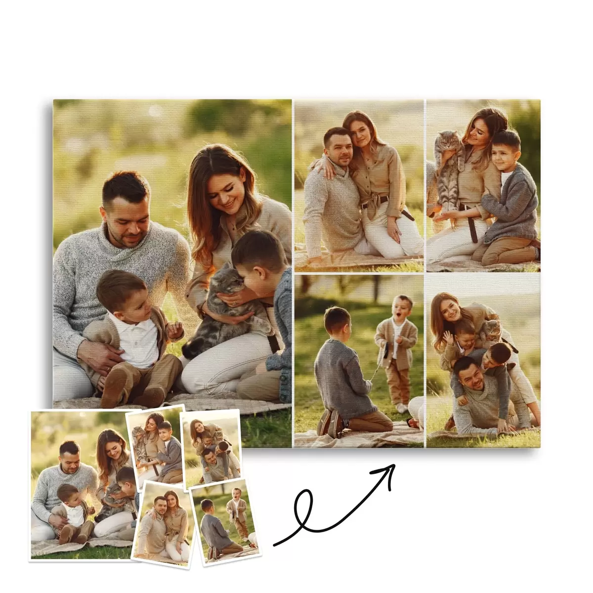 Wandbilder Druck einer Fotocollage als Geschenk s42691
