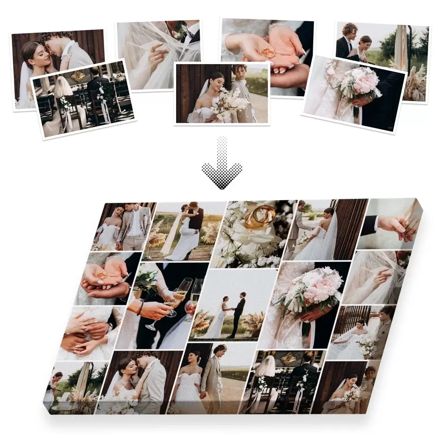 Wandbilder Fotocollage auf Leinwand mit Lieferung s42696