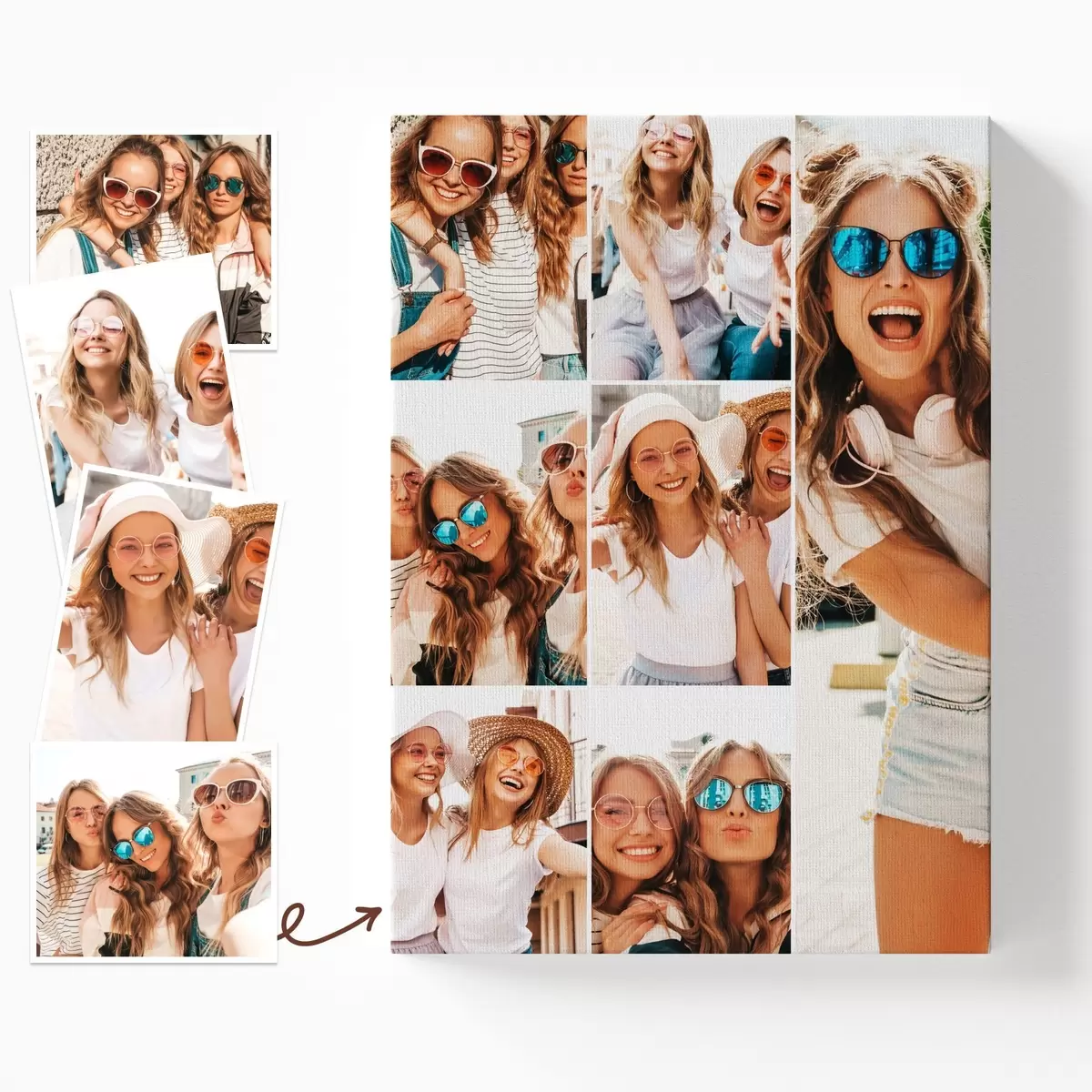 Wandbilder Eine Fotocollage auf Leinwand kaufen s42700