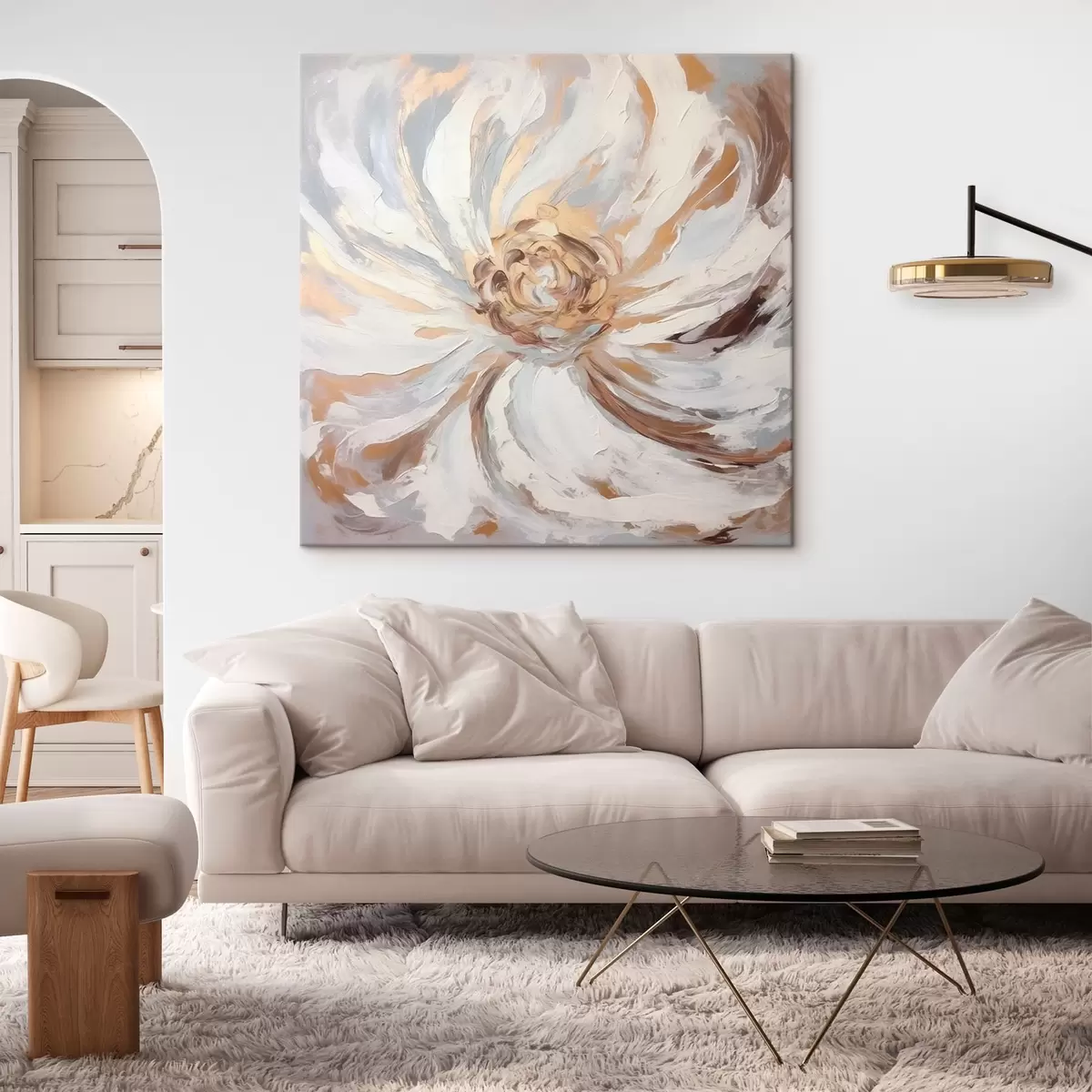 Wandbilder Große weiße Blume Trend s42636