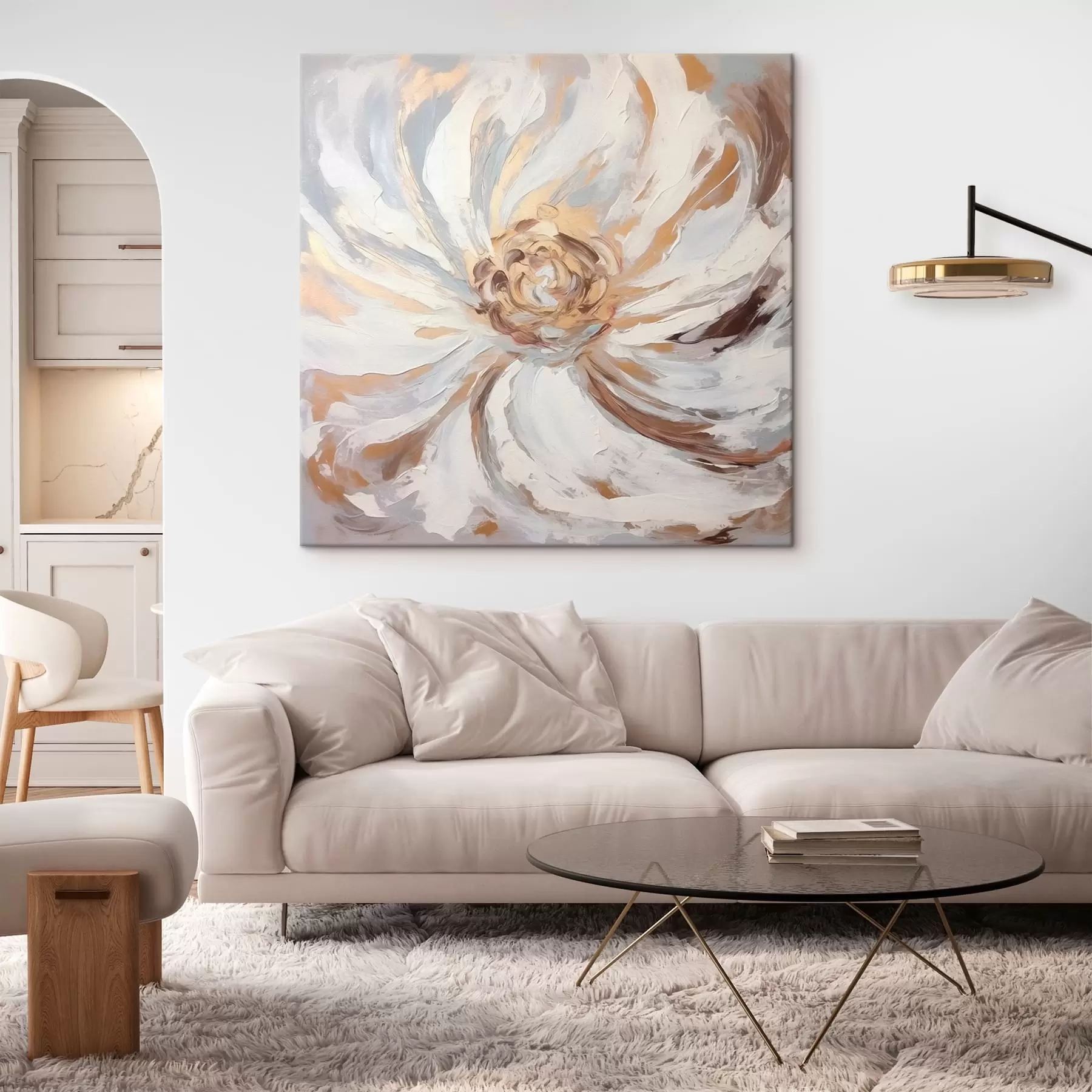 Wandbilder Große weiße Blume Trend s42636