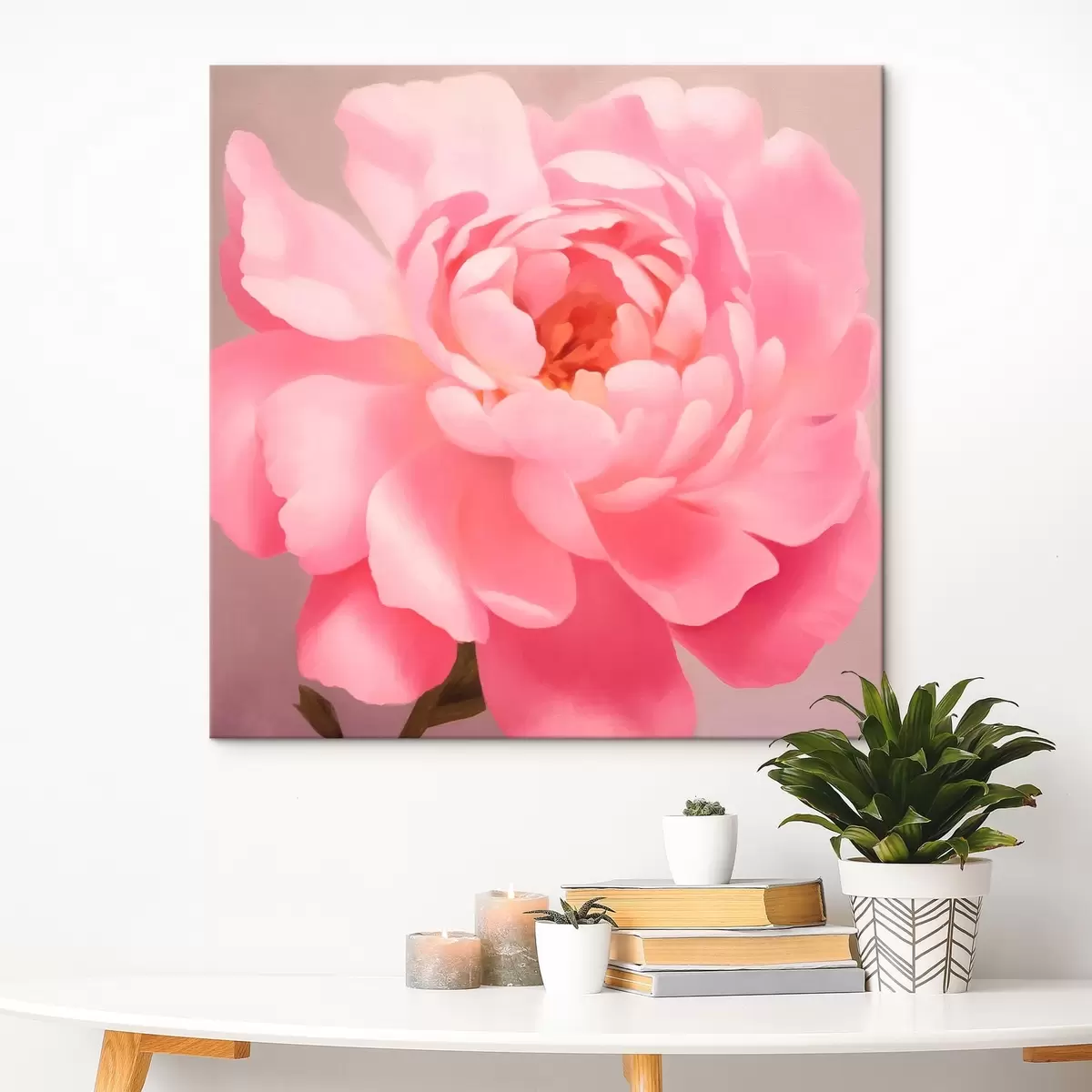 Wandbilder Große rosa Pfingstrose s42639