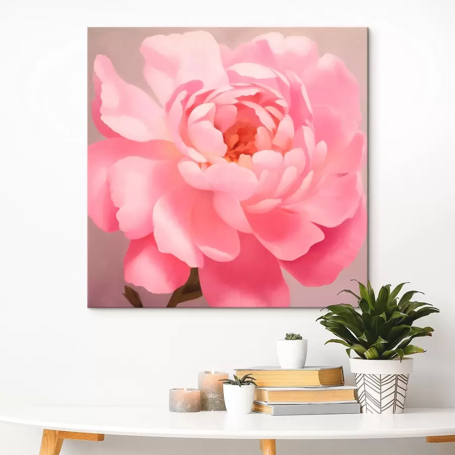 Wandbilder Große rosa Pfingstrose s42639