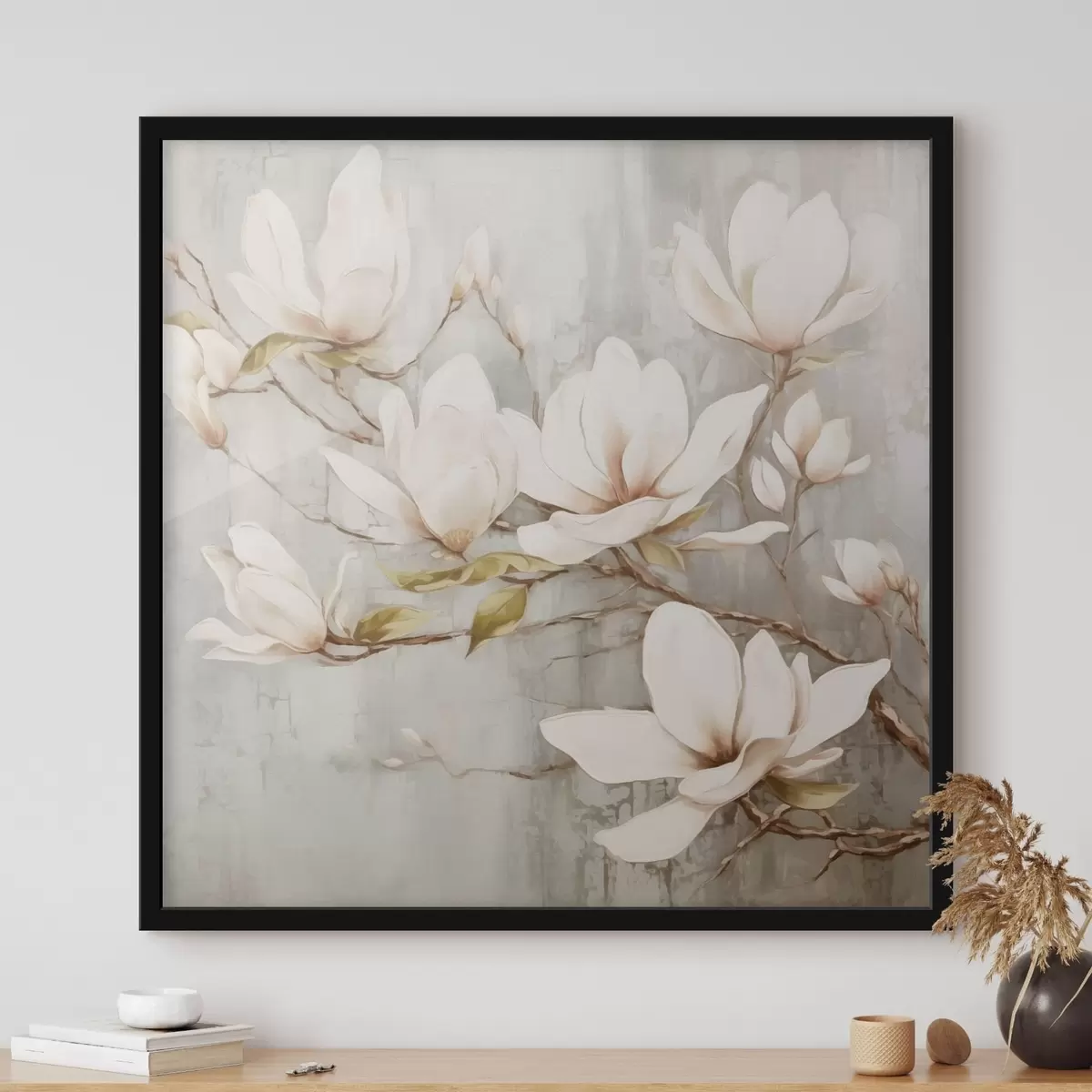 Poster Zweig mit Magnolienblüten Trend f42632