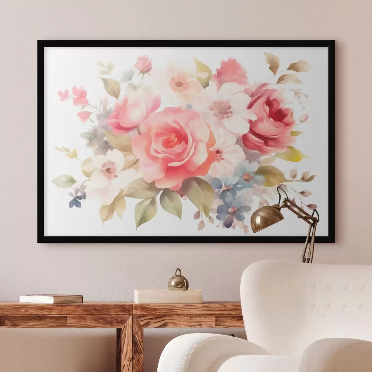 Poster Vintage-Blumen f42644