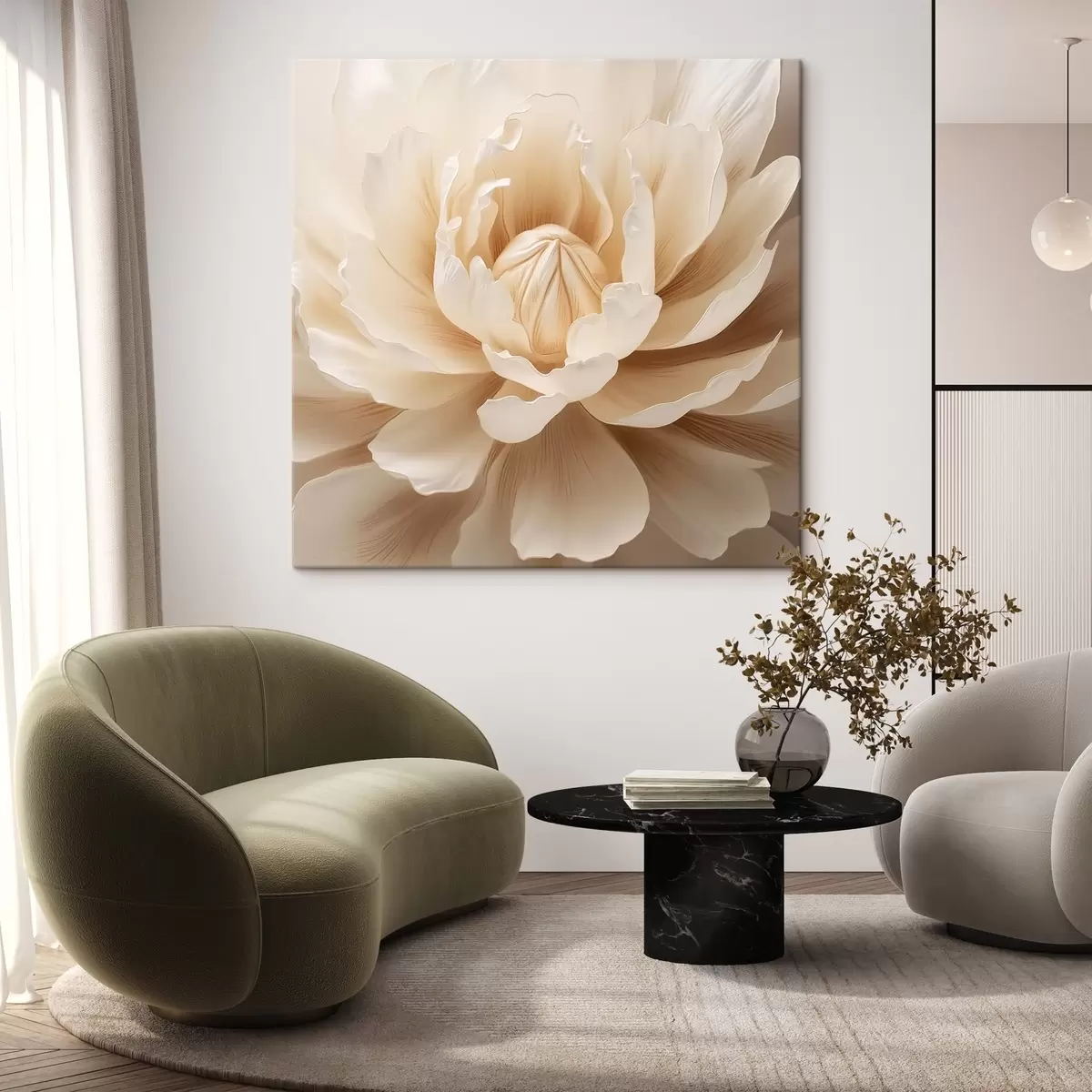 Wandbilder Cremige Blume s42656