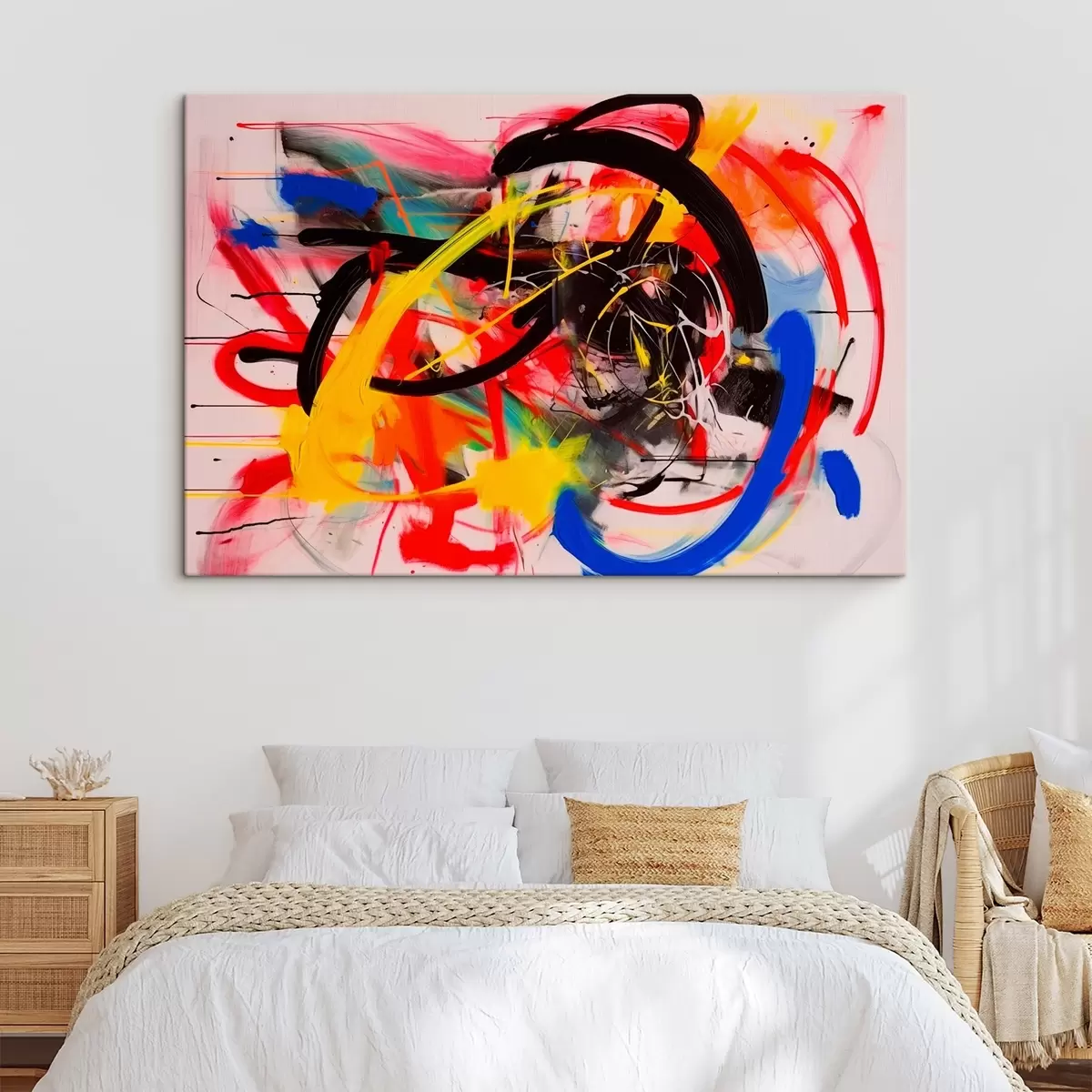 Wandbilder Abstrakte Komposition in leuchtenden Farben s42663