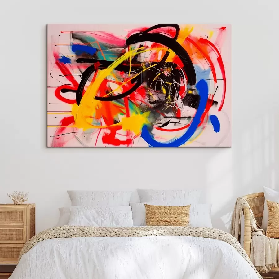 Wandbilder Abstrakte Komposition in leuchtenden Farben s42663