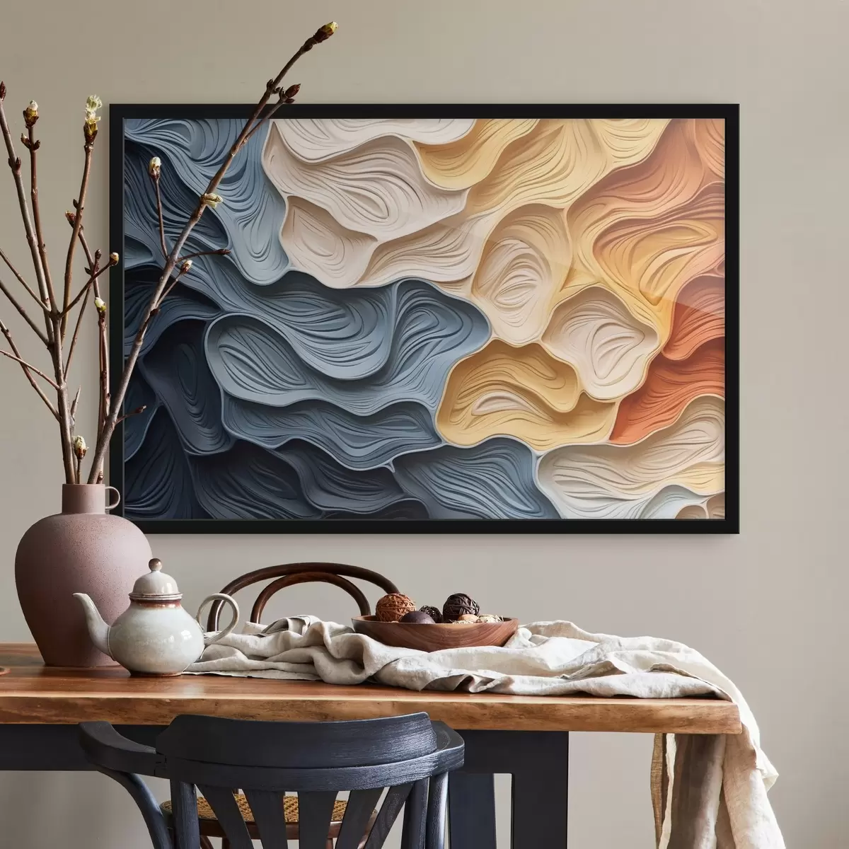 Poster Abstrakte Farbschichten mit Textur f42647