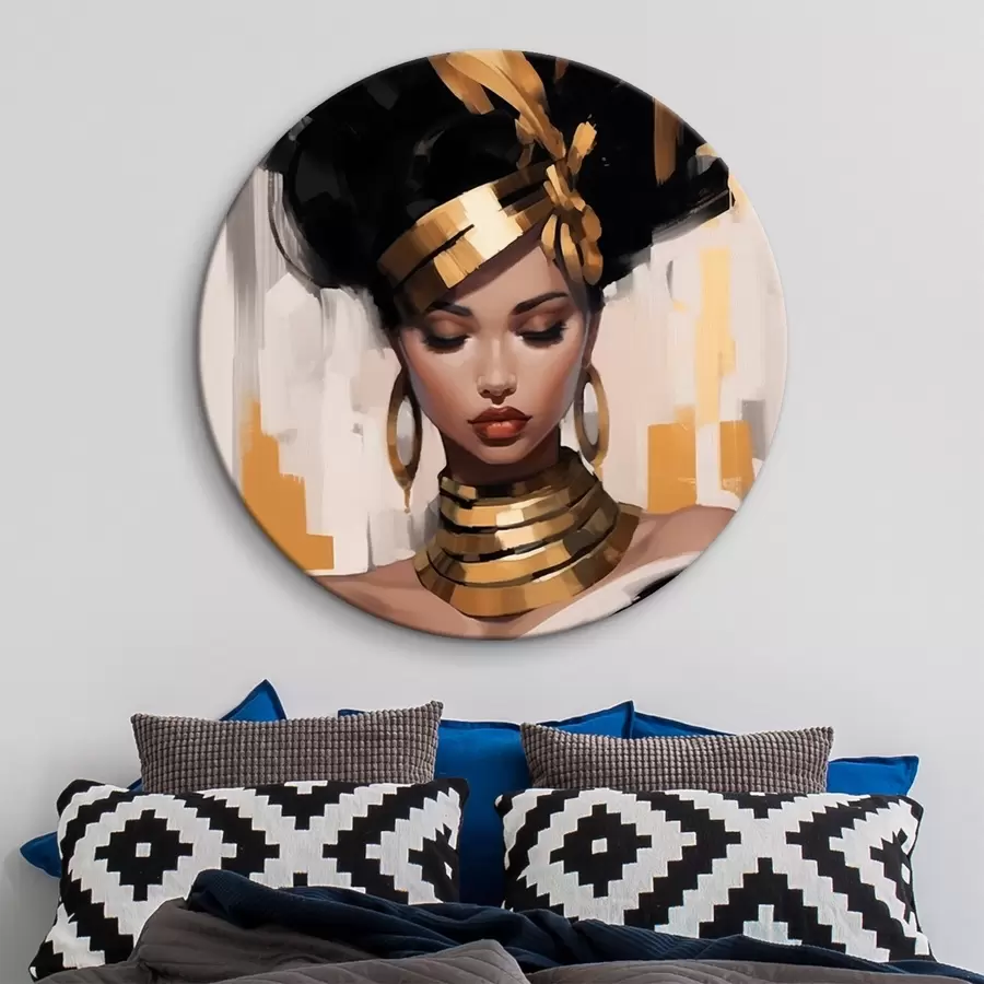 Wandbilder Porträt einer Frau mit modernem ethnischen Stil r42648