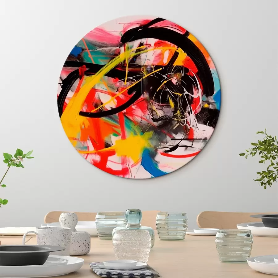 Wandbilder Abstrakte Komposition in leuchtenden Farben r42663