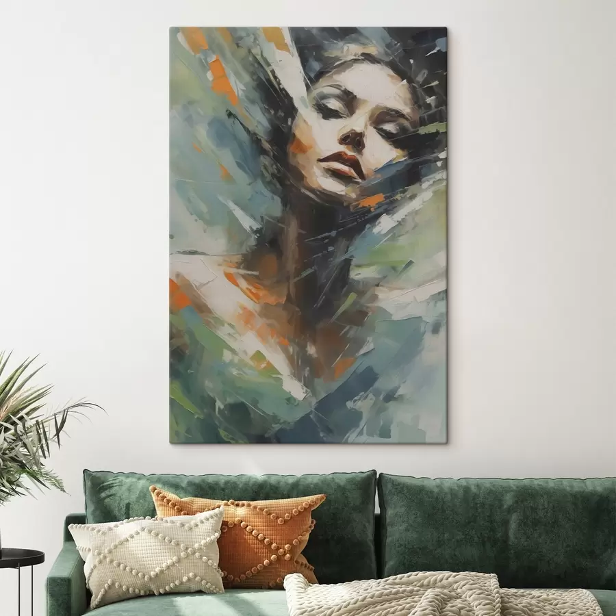 Wandbilder Mädchen Nachahmung der abstrakten Malerei s42751