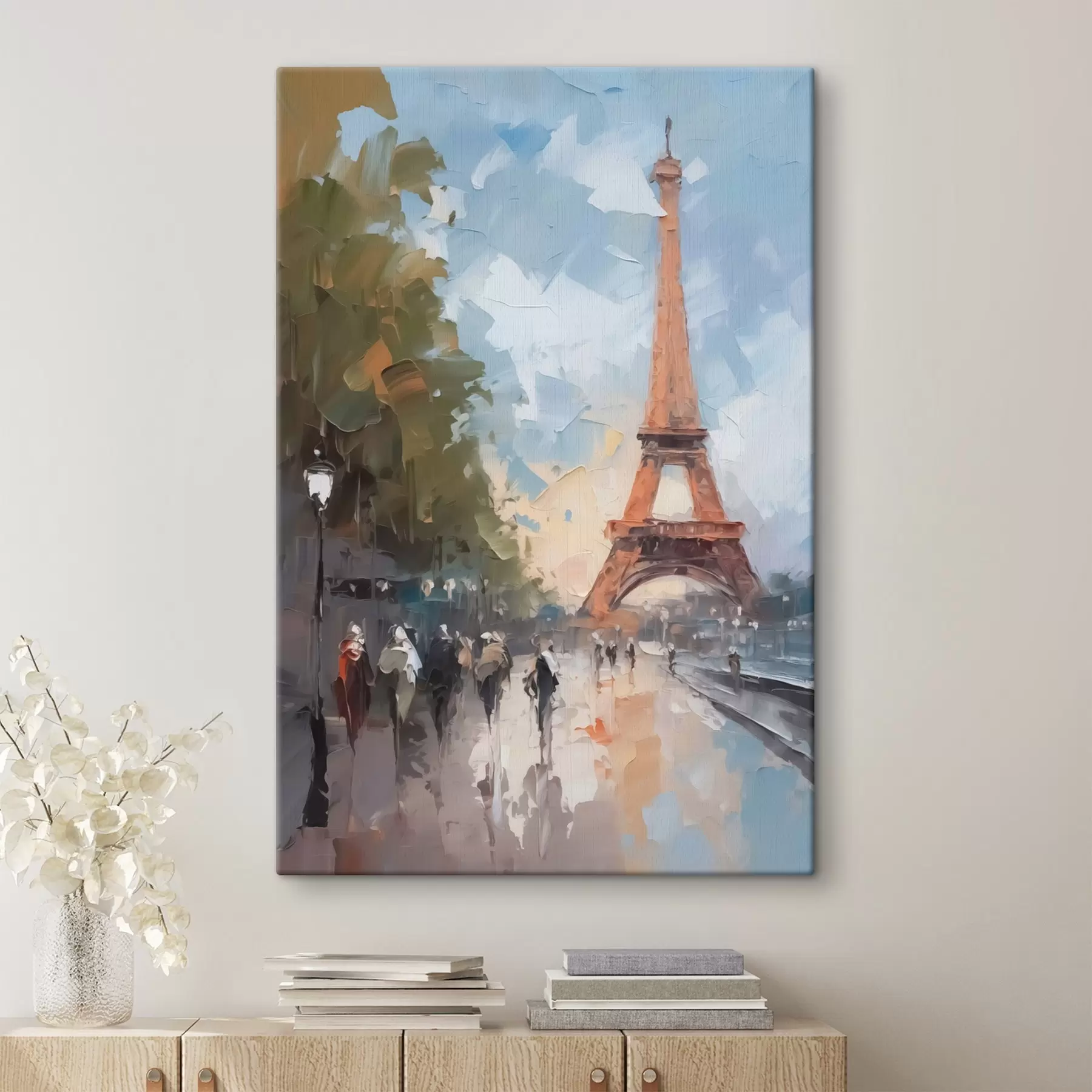 Wandbilder Abstrakte Landschaft einer Pariser Straße s42755