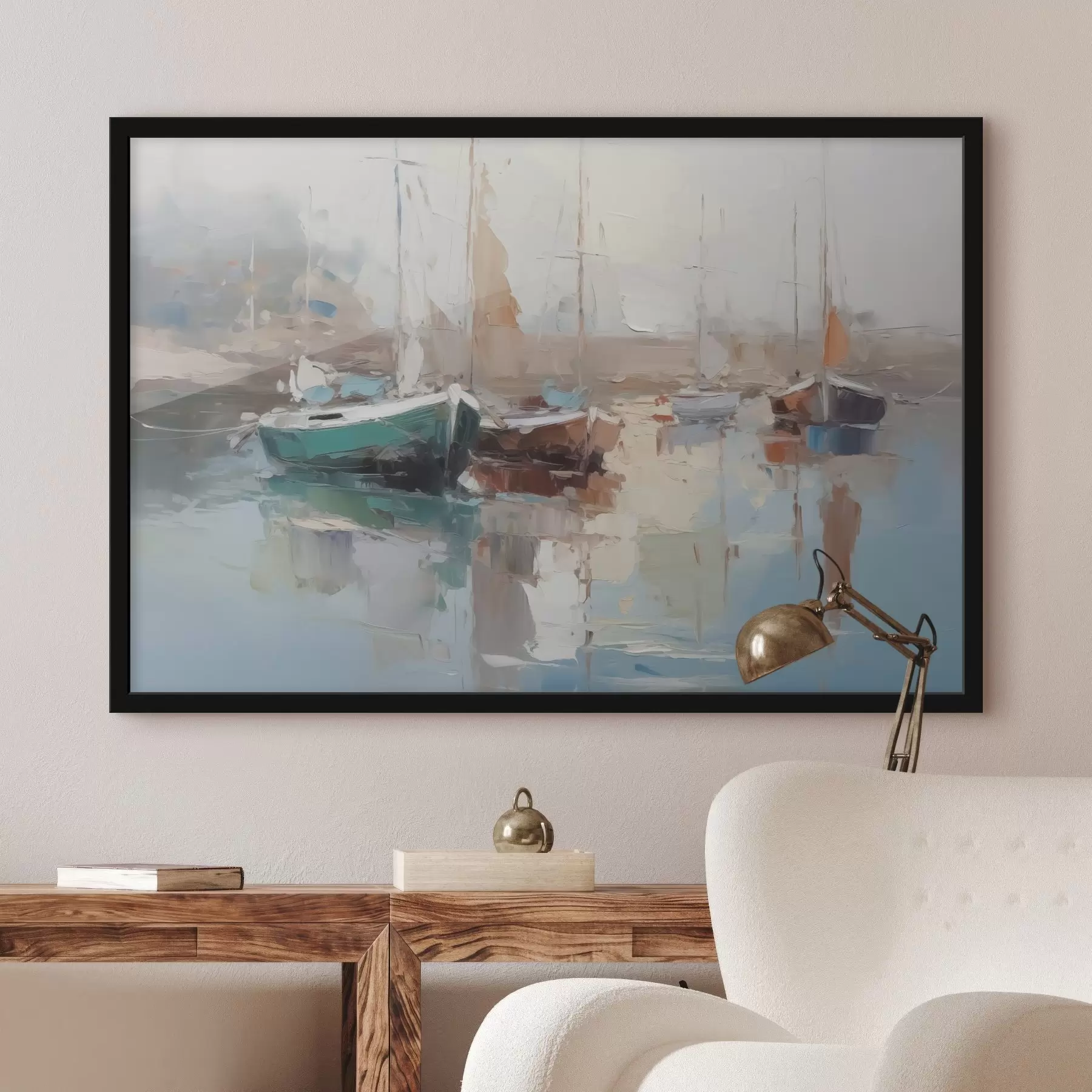 Fototapete Boote Nachahmung der abstrakten Malerei f42743