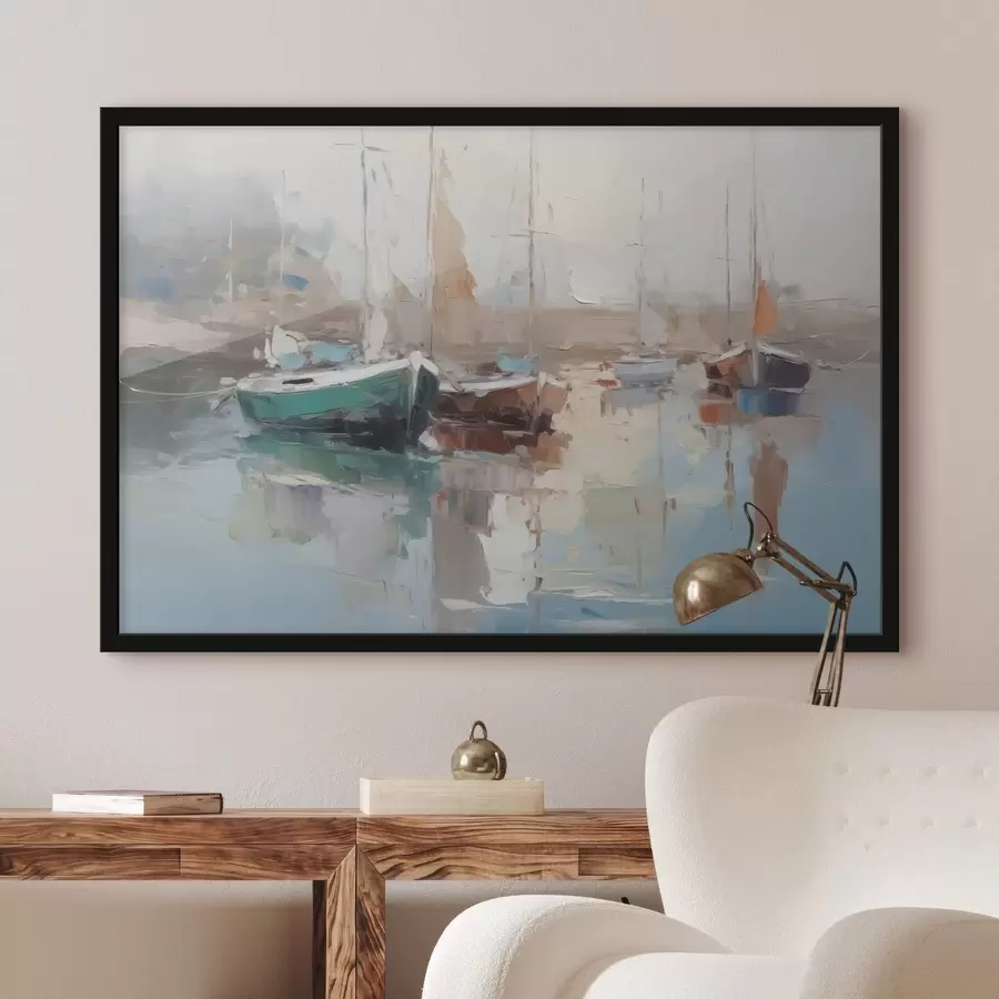 Fototapete Boote Nachahmung der abstrakten Malerei f42743