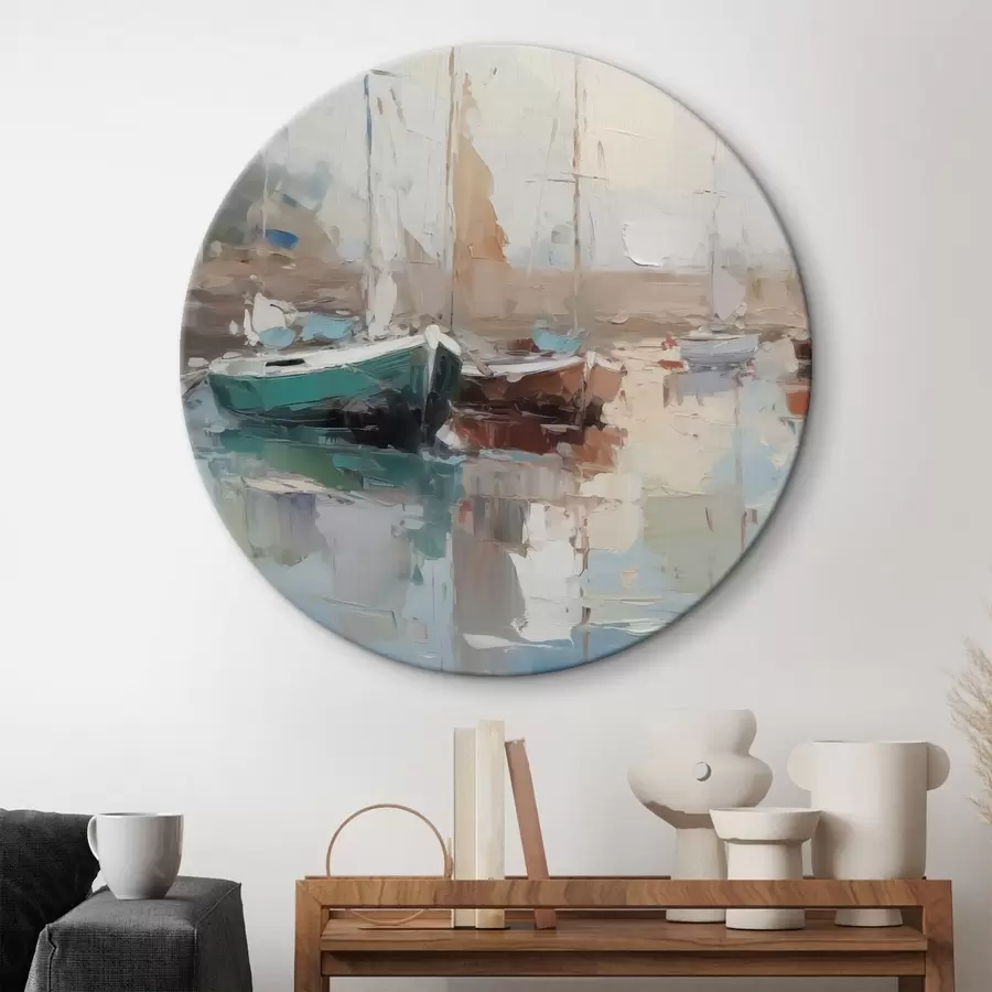 Wandbilder Boote Nachahmung der abstrakten Malerei r42743