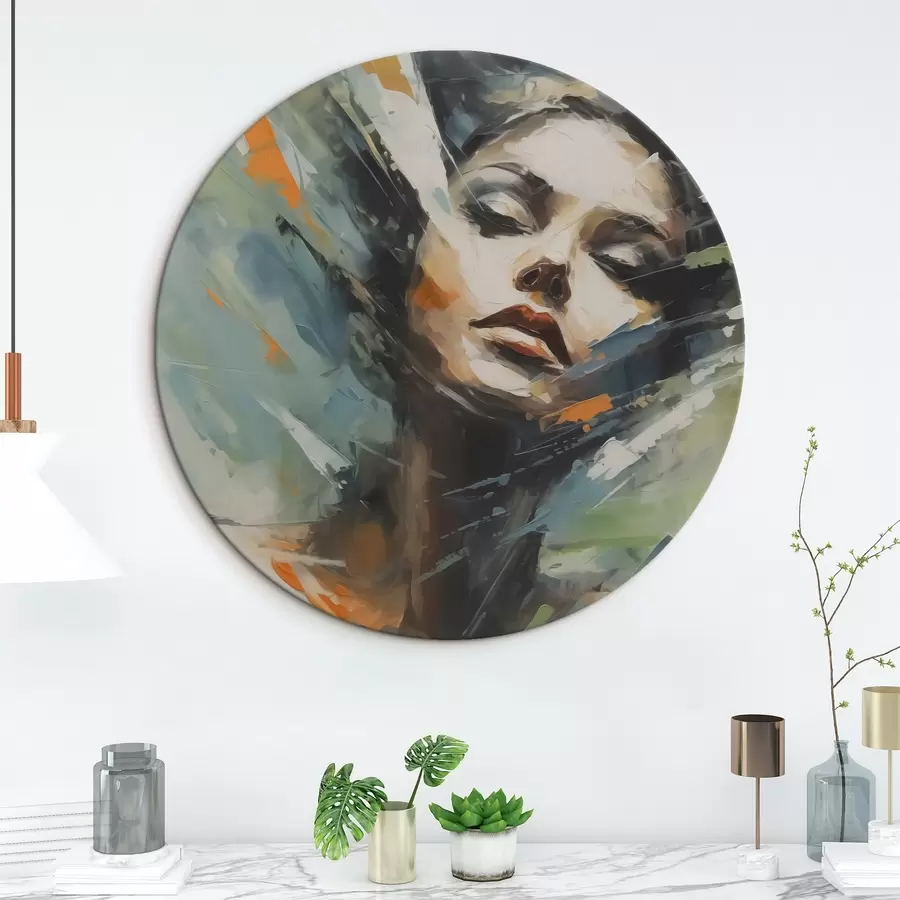 Wandbilder Mädchen Nachahmung der abstrakten Malerei r42751