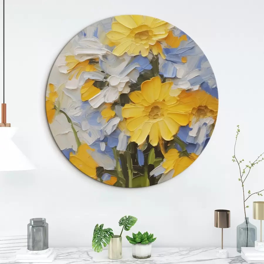 Wandbilder Abstrakte Blumen Nachahmung der Malerei Striche r42753