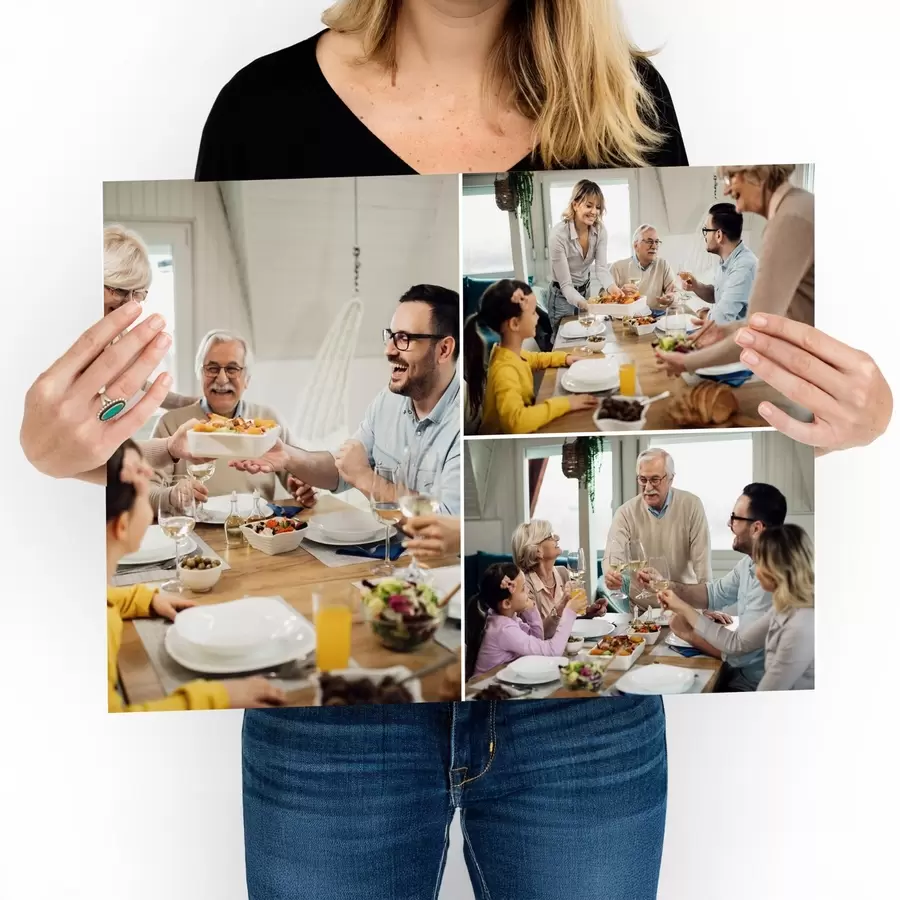 Wandbilder Familientreffen bei köstlichen Mahlzeiten s42801