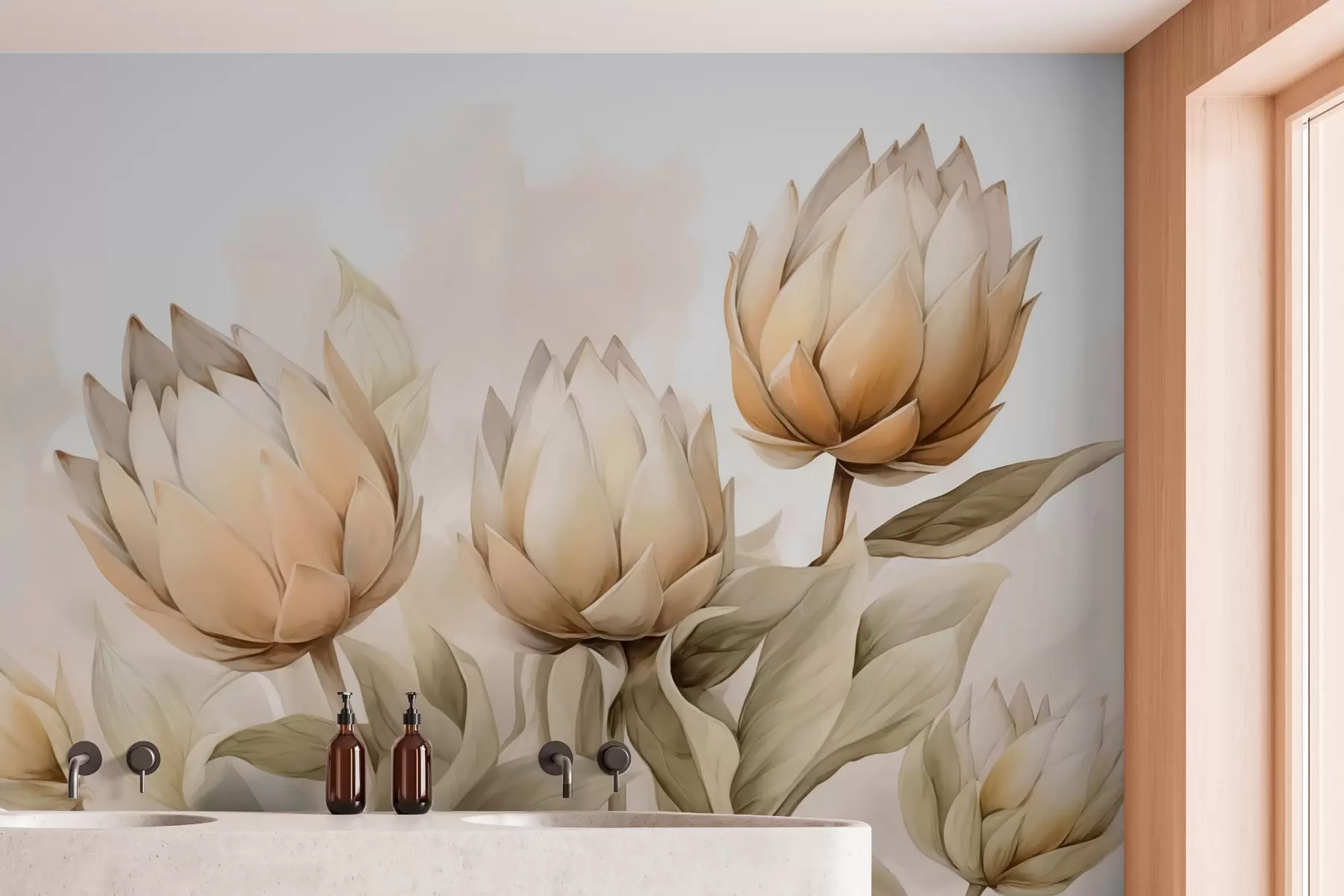 Fototapete Artischocken Nachahmung Aquarell w02949