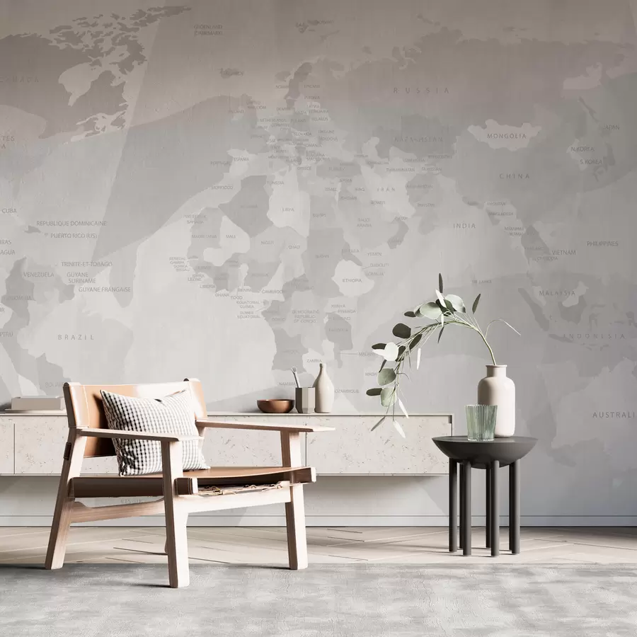 Fototapete Weltkarte Geometrie Wale w03007v1