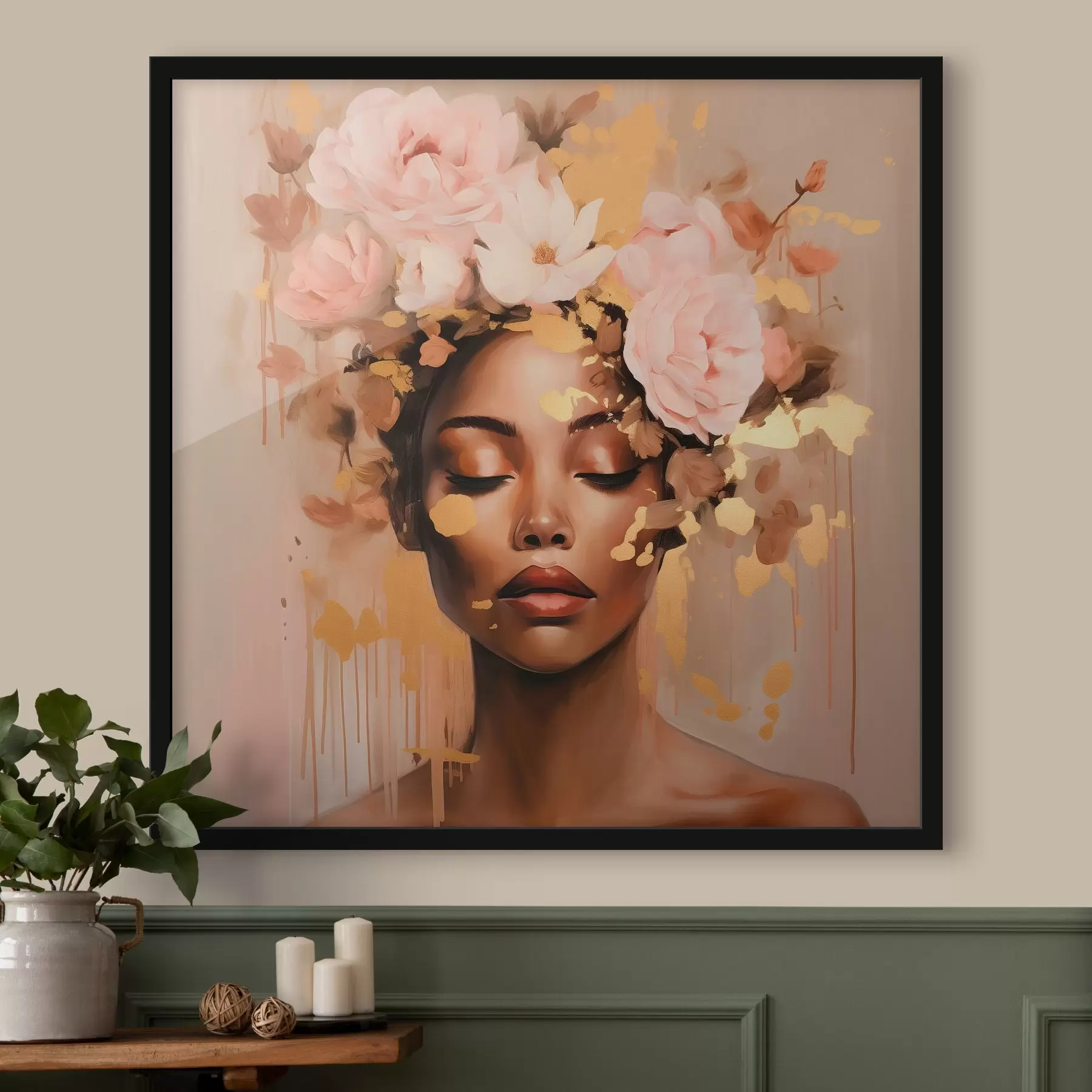 Fototapete Mädchen mit Blumenkrone f42814