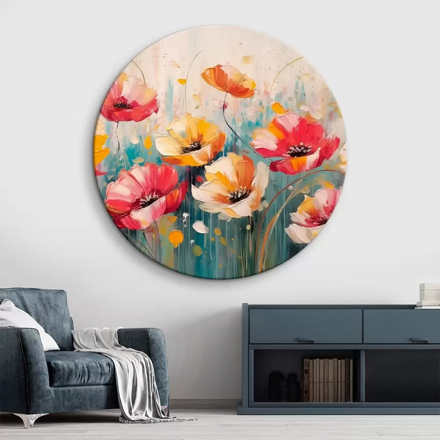 Wandbilder Leuchtende Mohnblumen r42813