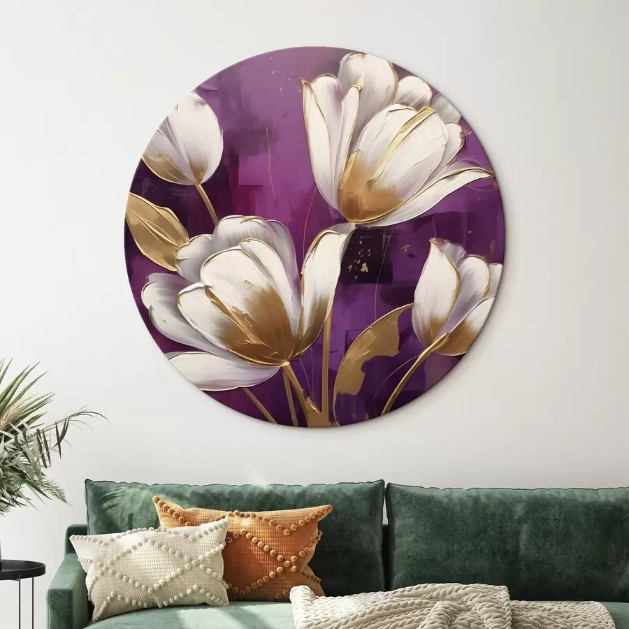 Wandbilder Weiße Tulpen r42819