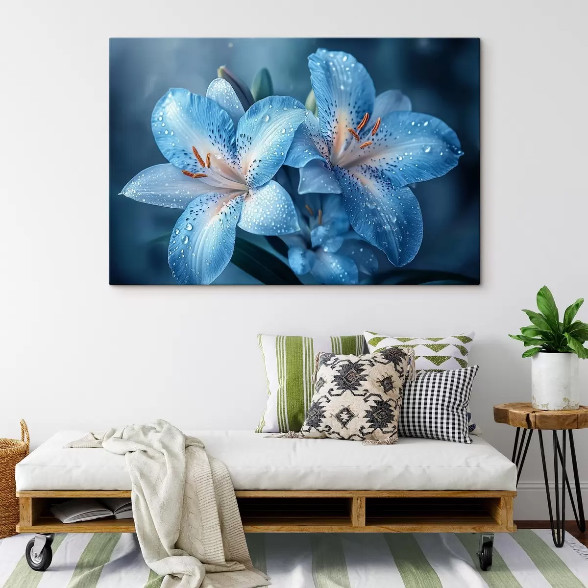 Wandbilder Blaue Lilien s42848