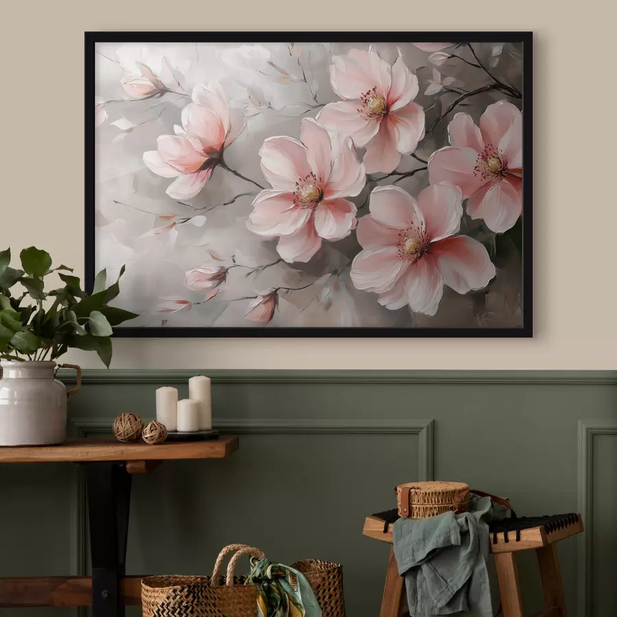 Fototapete Große rosa Blüten f42850