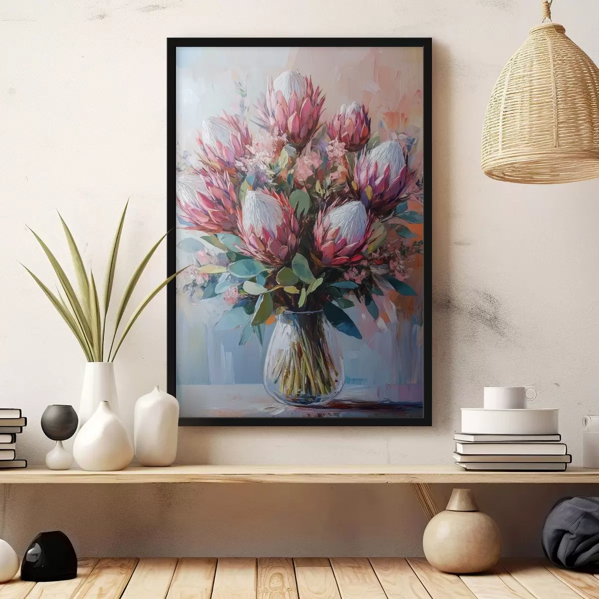 Poster Blumenstrauß im Stil der Ölmalerei f42865