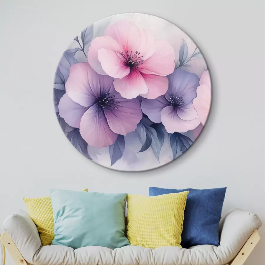 Wandbilder Zarte rosa und lila Blüten r42851