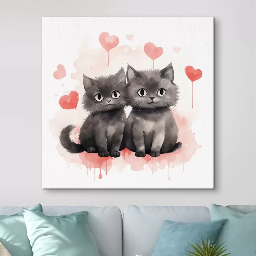 Wandbilder Zwei süße Kätzchen s42868