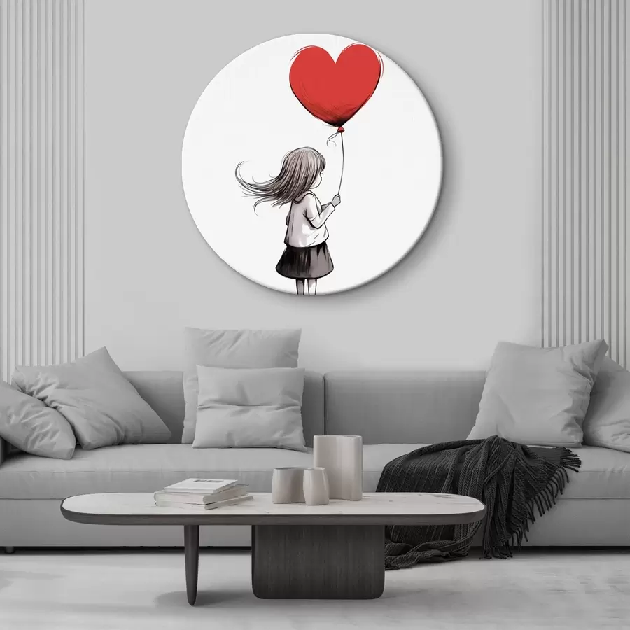 Wandbilder Mädchen mit Luftballon r42872