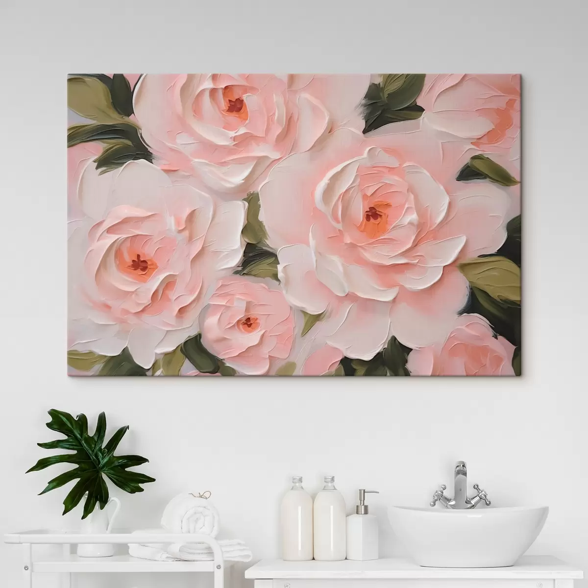 Wandbilder Zarte Rosen Nachahmung der Malerei s42831