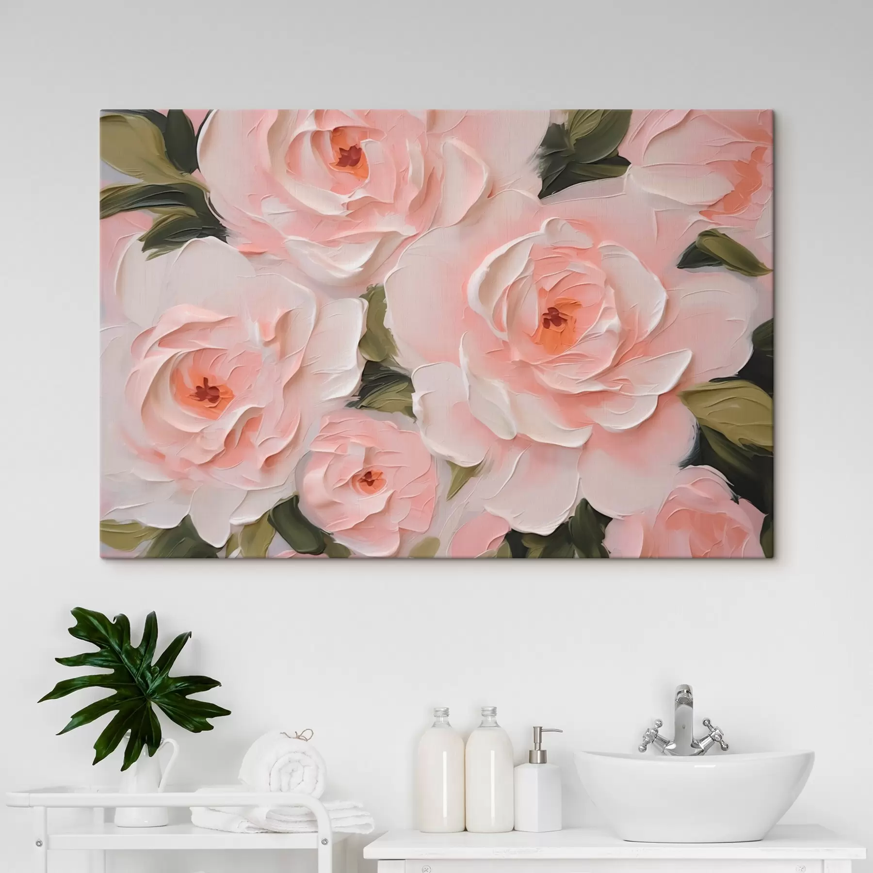 Wandbilder Zarte Rosen Nachahmung der Malerei s42831