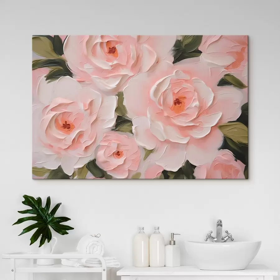 Wandbilder Zarte Rosen Nachahmung der Malerei s42831