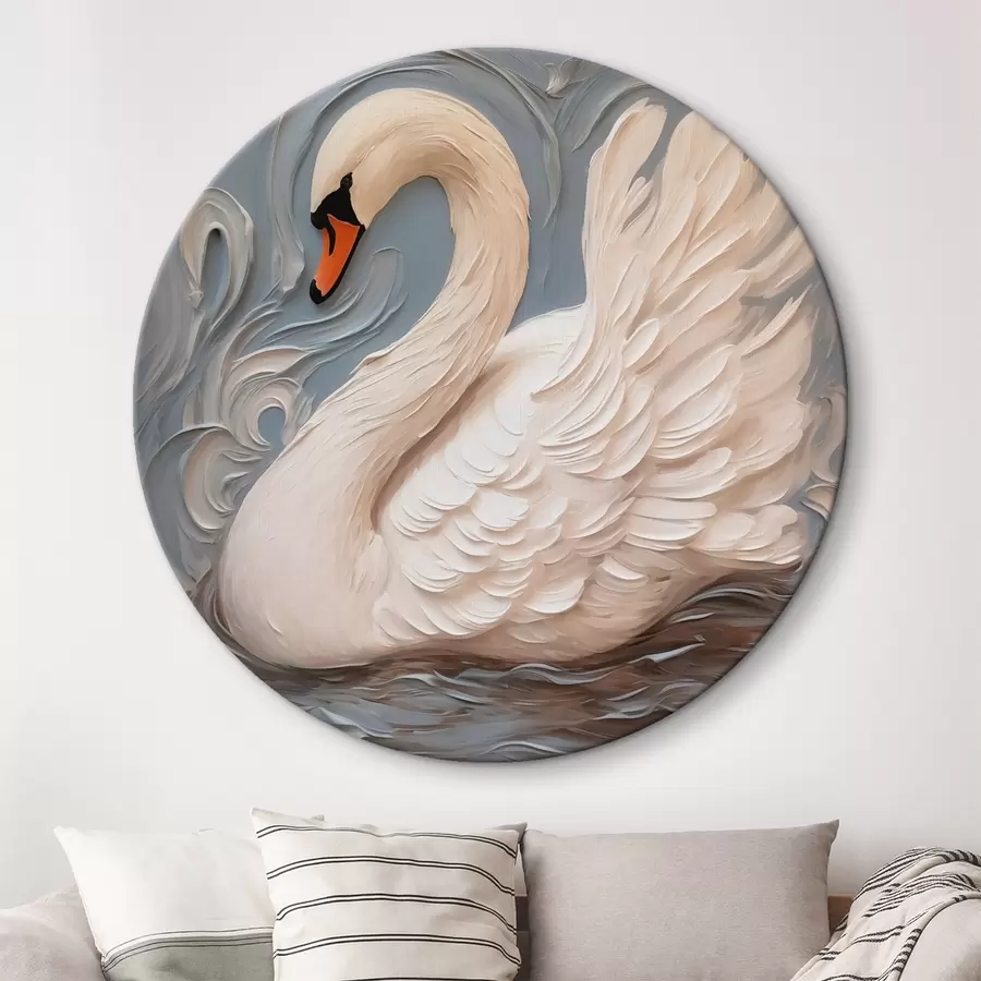 Wandbilder Schwan Imitation Malerei r42829