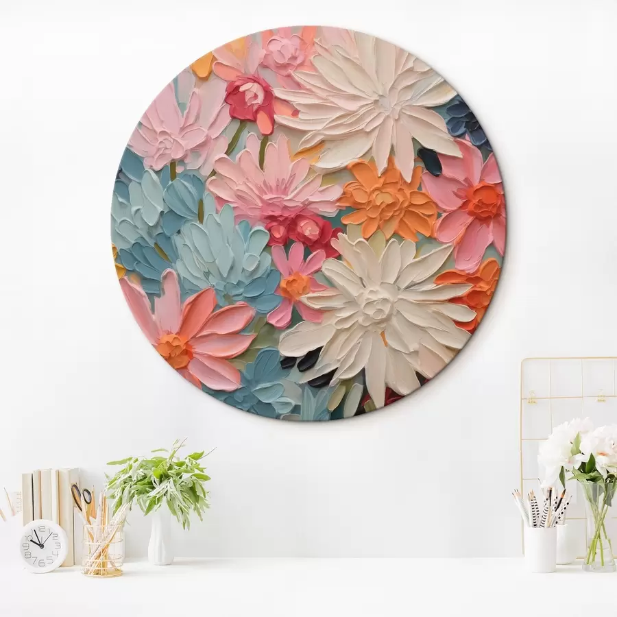 Wandbilder Helle abstrakte Blumen Nachahmung von Pinselstrichen r42826