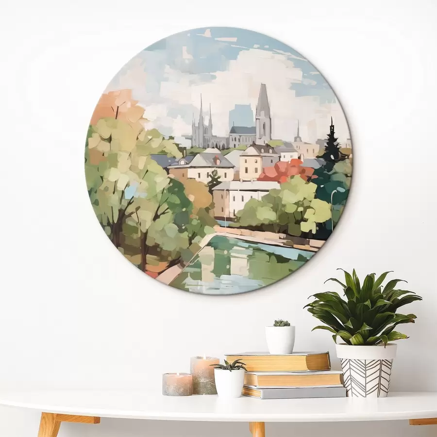 Wandbilder Abstrakte Stadtlandschaft Nachahmung Malerei r42834