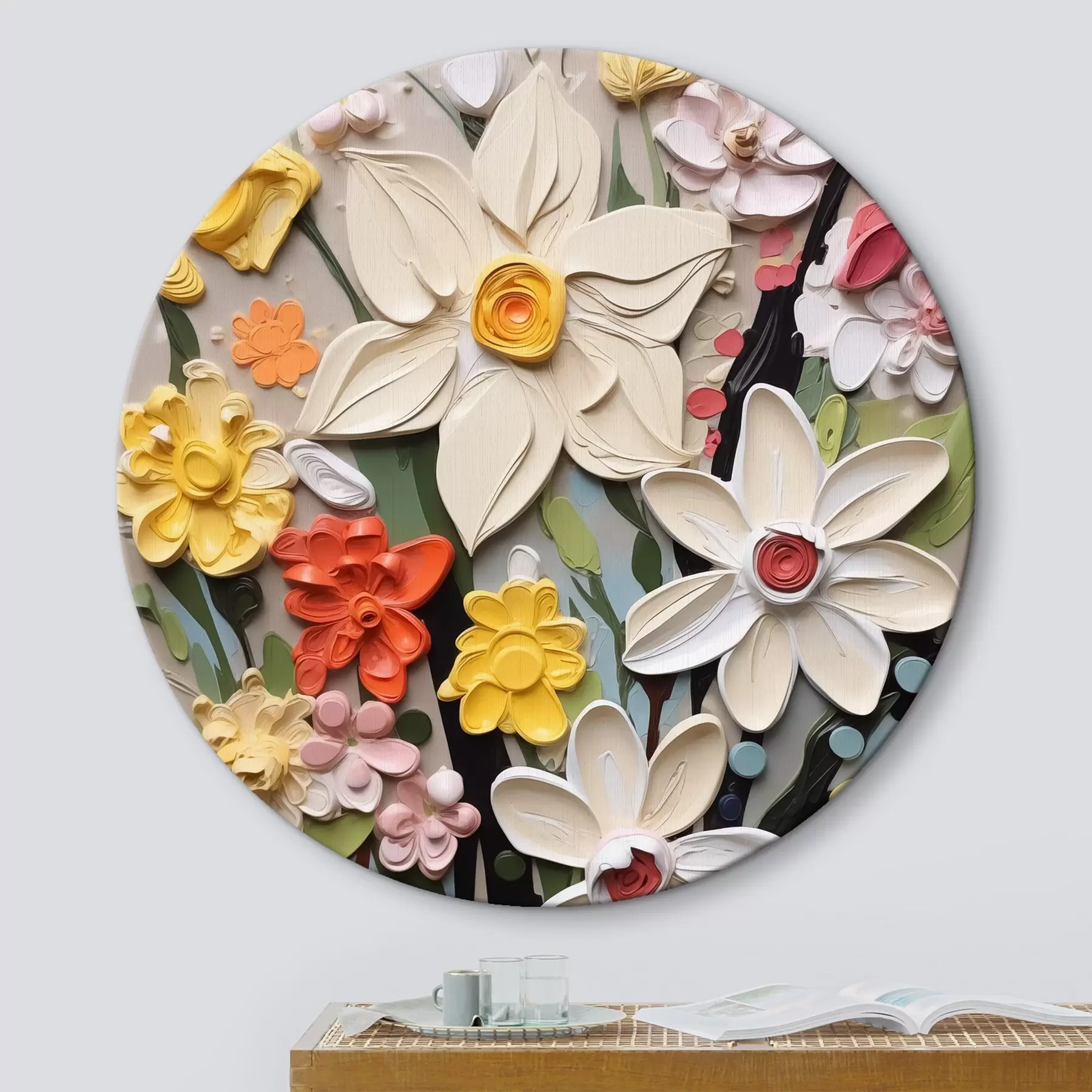 Wandbilder Blumen Nachahmung von Strichen r42845