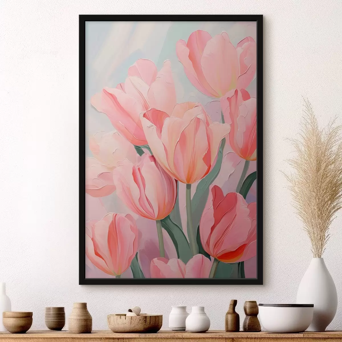 Poster Tulpen Nachahmung Malerei f42841