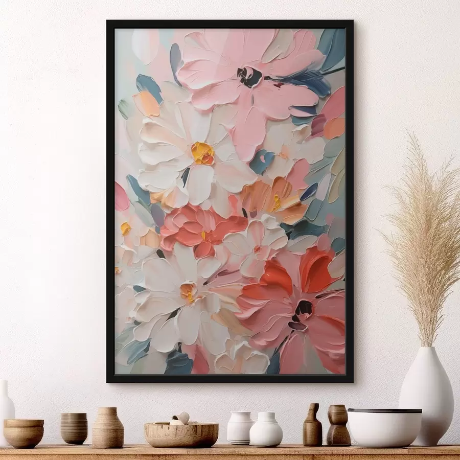 Wandbilder Blumen abstrakte Nachahmung Malerei f42843