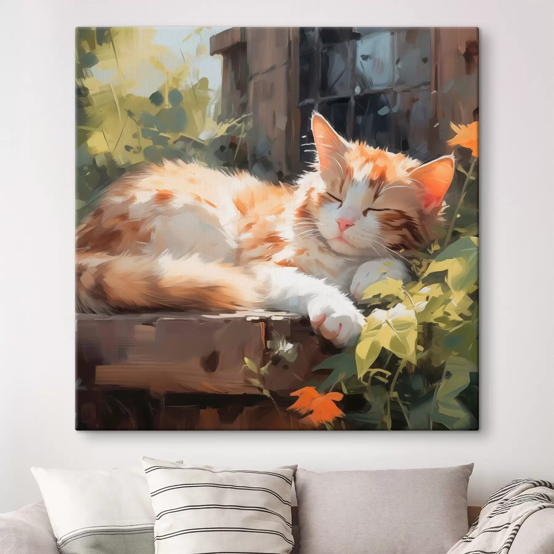 Wandbilder Schlafende Katze s42900