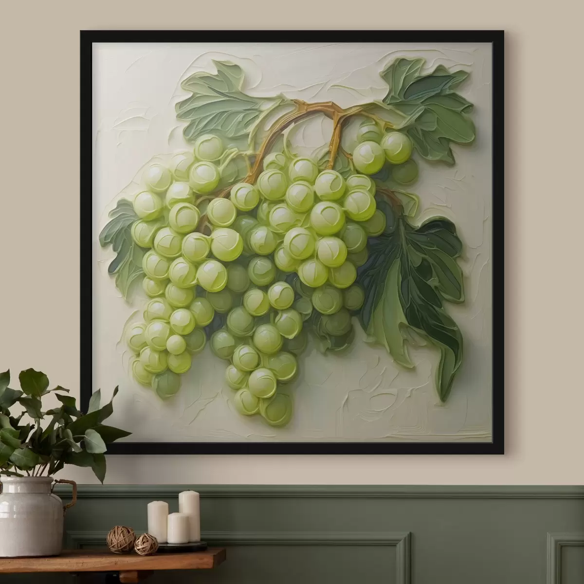 Poster Grüne Weintrauben f42896